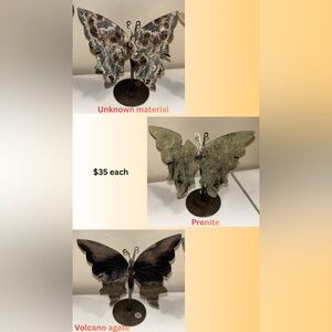 Crystal butterfly wings on stand